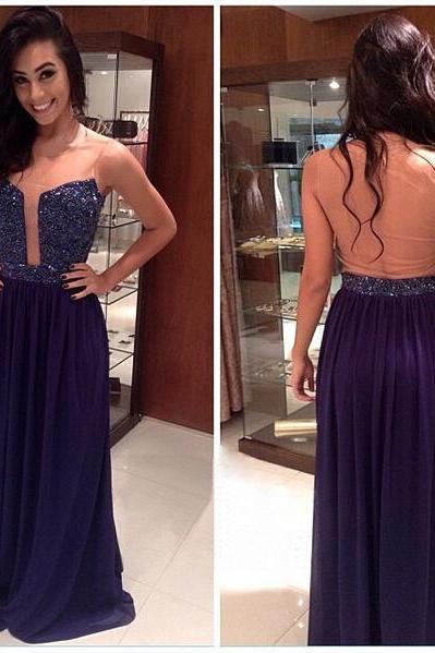 Sexy Prom Dresses,prom Dress,chiffon Backless Evening Gown,long Formal Dress,backless Prom Gowns,open Backs Evening Dresses,party Gowns