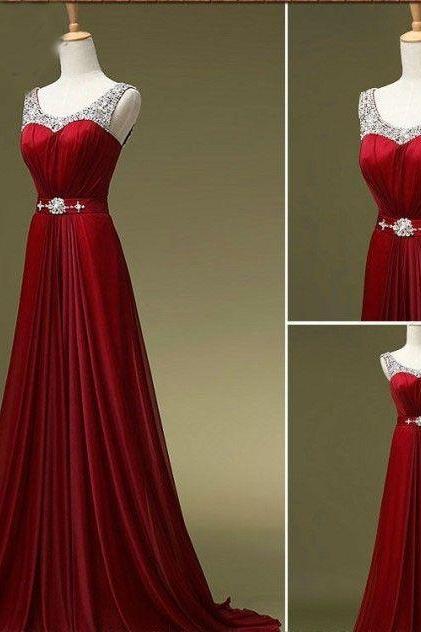 Prom Dress,red Prom Dress,discount Prom Dress,custom Prom Dress,beaded Prom Dress,chiffon Prom Dress,2016 Prom Dress,handmade Prom Dress,long
