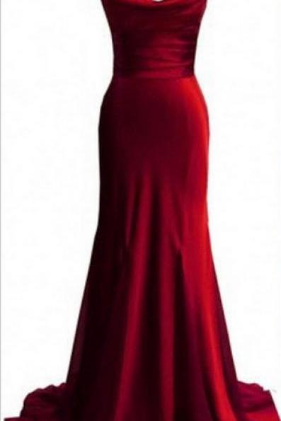 Prom Gown,Pretty Off Shoulder Burgundy Prom Dresses With Satin, Evening Gowns,Burgundy Formal Dresses, Burgundy Prom Dresses 