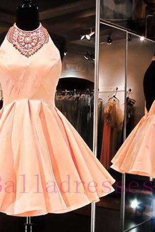 Blush Pink Homecoming Dress,Homecoming Dresses,Lace Homecoming Gowns,Short Prom Gown,Blush Pink Sweet 16 Dress,Homecoming Dress,Cocktail Dress,Evening Gowns