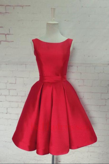 Red Homecoming Dress,Homecoming Dresses,Satin Homecoming Dress,Party Dress,Prom Gown, Sweet 16 Dress,Cocktail Gowns,Short Evening Gowns