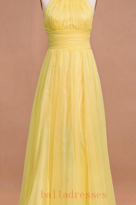 Yellow Prom Dresses,prom Gown, Evening Dress,chiffon Prom Dress,sexy Evening Gowns,yellow Formal Dress,wedding Guest Prom Gowns,2016 Evening