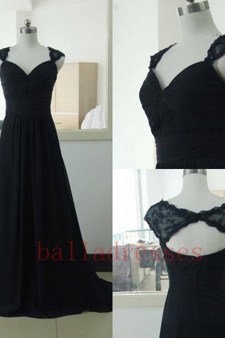 Black Prom Dresses,A Line Prom Dress,Prom Dress,Lace Prom Dresses,2016 Formal Gown,Evening Gowns,Lace Party Dress,Vintage Prom Gown For Teens
