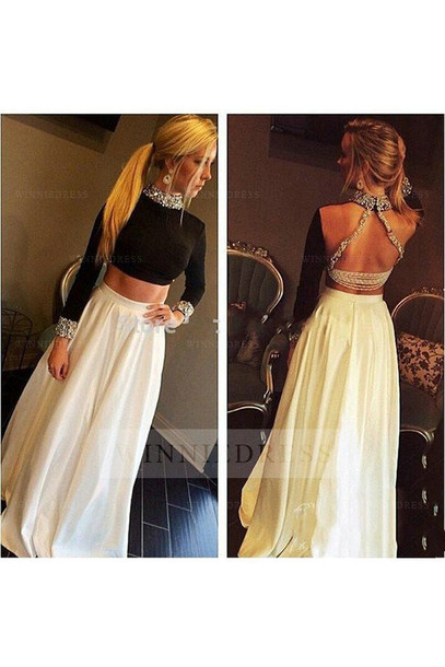 2 piece Prom Dresses,2 Piece Prom Gown,Two Piece Prom Dresses,Prom Dresses,New Style Prom Gown,2017 Prom Dress,Prom Gowns