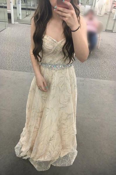 Sweetheart Beading Custom Made Prom Dresses, Floor-length Evening Dress,prom Dresses