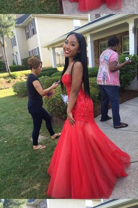 Red Prom Dresses,Prom Dress,Red Prom Gown,Lace Prom Gowns,Elegant Evening Dress,Modest Evening Gowns,Simple Party Gowns,Lace Prom Dress