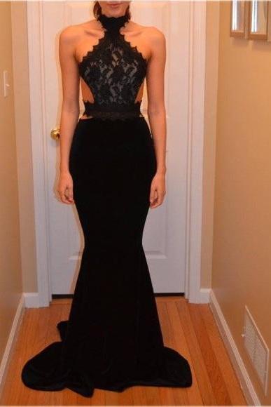 Mermaid Prom Dresses,black Lace Prom Dress,prom Dress,modest Evening Gowns, Party Dresses,graduation Gowns