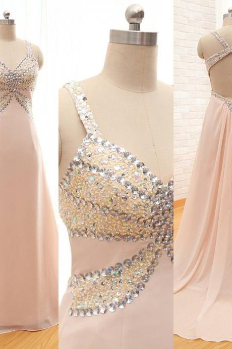 Beaded Evening Dress,charming Prom Dress,chiffon Prom Dress,a-line Prom Dress,beading Evening Dress