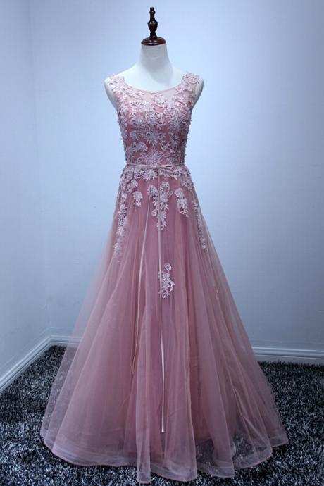 Tulle Prom Dress,long Prom Dress,lace Prom Dress,a-line Prom Dress