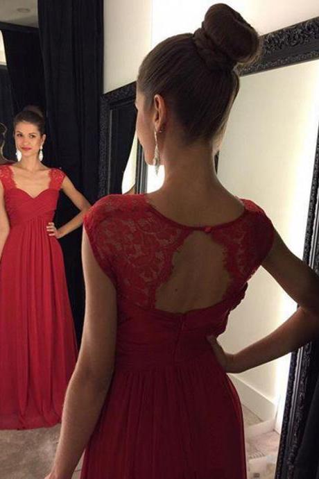 Lace Prom Dresses,prom Dress,red Prom Gown,lace Prom Gowns,elegant Evening Dress,modest Evening Gowns,simple Party Gowns,lace Prom Dress