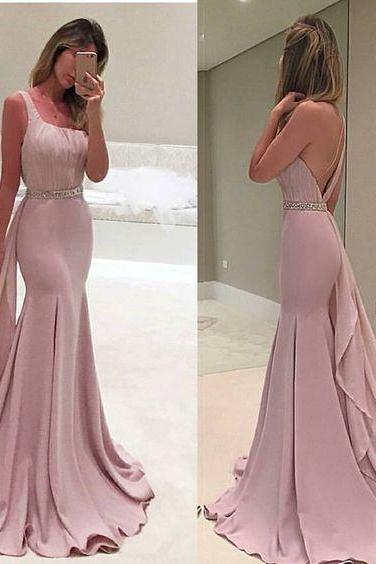 Pink Prom Dresses,chiffon Prom Gowns,pink Prom Dresses,long Prom Gown,mermaid One Shoulder Prom Dress,evening Gown,party Gown