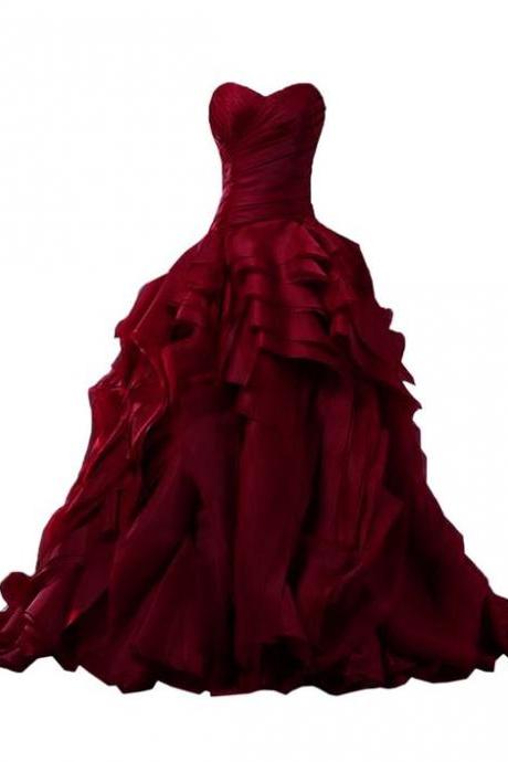 Prom Gown,prom Dresses,burgundy Evening Gowns,party Dresses,burgundy Evening Gowns,ball Gown Formal Dress,evening Gowns For Teens
