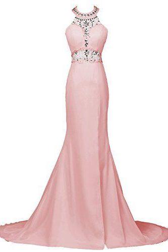 Charming Prom Dress,mermaid Prom Dress,long Prom Dresses,blush Pink Prom Gowns