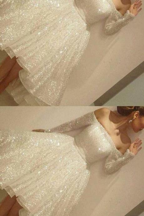 White Homecoming Dress,white Homecoming Dresses,sequin Homecoming Gowns,party Dress,high Low Prom Gown,cocktails Dress,homecoming Dresses