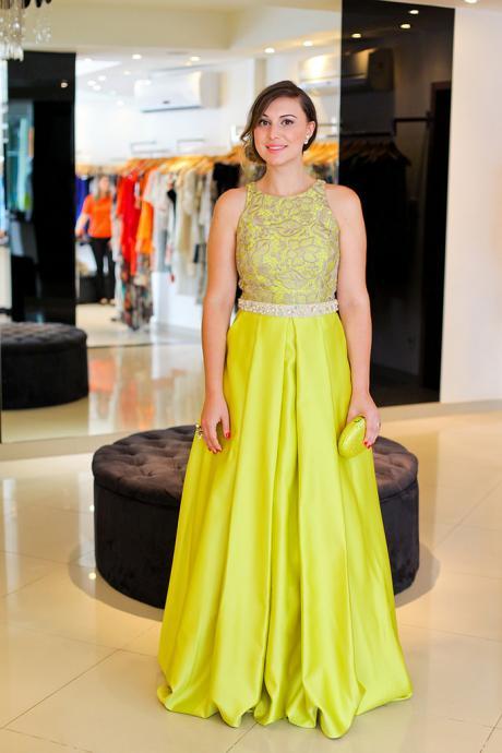 Prom Gown,yellow Prom Dresses With Lace,sexy Evening Gowns,a Line Formal Dresses,yellow Prom Dresses