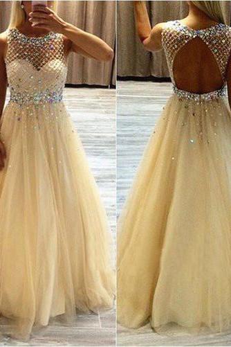 Beaded Prom Dress,Illusion Prom Dress,Backless Prom Dress,Fashion Prom Dress,Sexy Party Dress, New Style Evening Dress