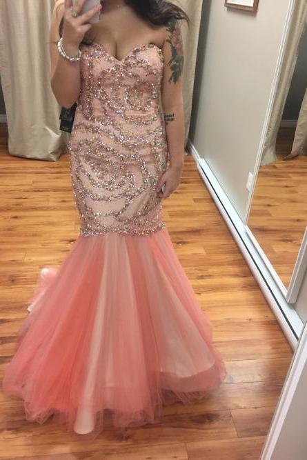 Sweetheart Prom Dress,sequins Prom Dress,mermaid Prom Dress,fashion Prom Dress,sexy Party Dress, Style Evening Dress
