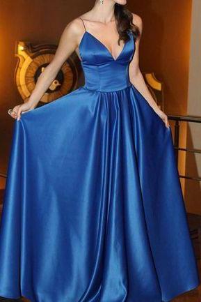 Royal Blue Prom Dress,spaghetti Prom Dress,maxi Prom Dress,fashion Prom Dress,sexy Party Dress, Style Evening Dress