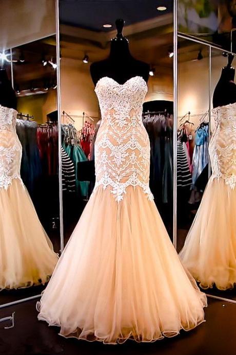 Sweetheart Prom Dress,mermaid Prom Dress,illusion Prom Dress,fashion Prom Dress,sexy Party Dress, Style Evening Dress