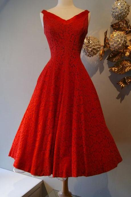 Red Prom Dress,lace Prom Dress,a Line Prom Dress,fashion Prom Dress,sexy Party Dress, Style Evening Dress