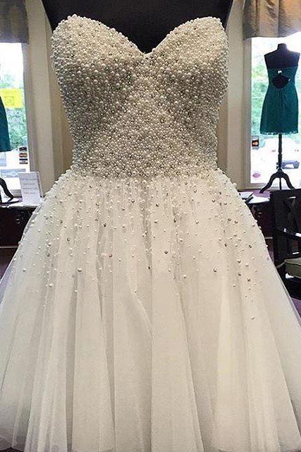 Pearl Beaded White Homecoming Dress Short Prom Gowns 2017 Cocktail Party Dress