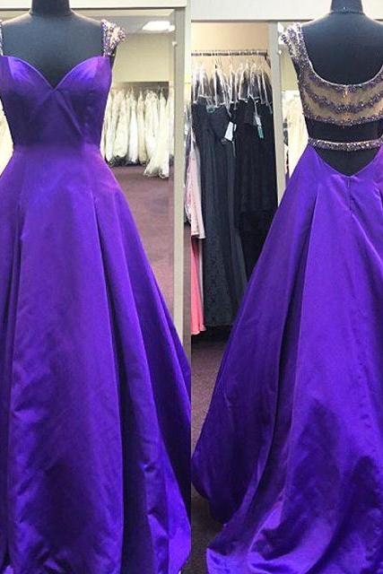 New Arrival Prom Dress,Modest Prom Dress,Purple Ball Gowns Prom Dresses 2017 Sexy Long Formal Evening Gowns
