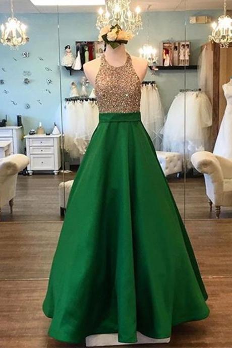 Green Prom Dress,green Evening Dress,satin Prom Dress,ball Gowns Prom Dress,prom Dress
