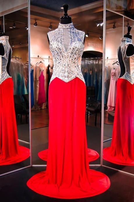 Red Prom Dresses,Prom Dress,Red Prom Gown,Prom Gowns,Elegant Evening Dress,Modest Evening Gowns,Simple Party Gowns