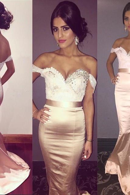 Prom Dresses,Pink Evening Gowns,Lace Formal Dresses,off the shoulder Prom Dresses,Fashion Evening Gown,Beautiful Evening Dress,Pink Formal Dress,lace Prom Gowns