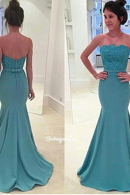 Prom Dresses,Prom Dress,Gorgeous Elegant Mermaid Lace Prom Dresses Sweetheart Evening Gowns