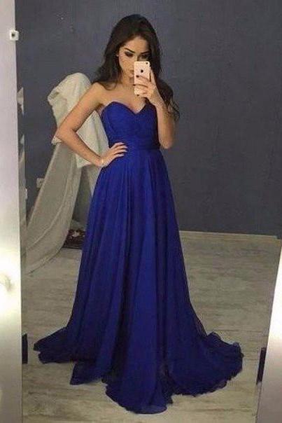 Prom Gown,Royal Blue Evening Gowns,Party Dresses, Evening Gowns,Sexy Formal Dress For Teens