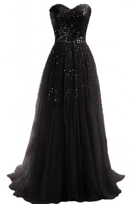 Sweetheart Prom Dress,sparkly Prom Dresses,long Evening Dress
