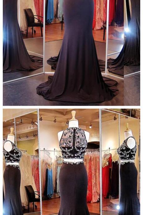 Two Pieces Prom Dress,sparkly Prom Dress, Prom Dress ,mermaid Prom Dress,party Prom Dresses ,evening Dresses, Prom Dresses,long Prom Dress,17619