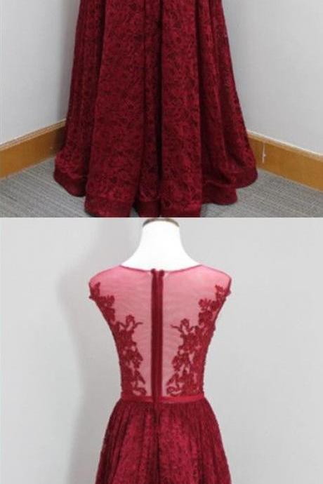 Prom Dress,modest Prom Dress,burgundy Evening Gowns,wine Red Prom Dresses,lace Prom Dresses,lace Evening Dress