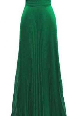 Green Prom Dresses,chiffon Evening Gowns,modest Formal Dresses, Fashion Evening Gown, Evening Dress