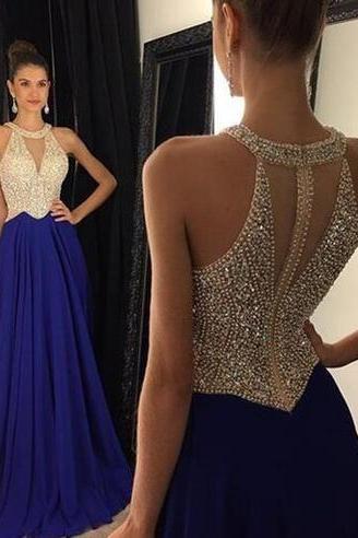 Prom Gown,Royal blue Prom Dresses,Evening Gowns,Formal Dresses,Royal blue Prom Dresses
