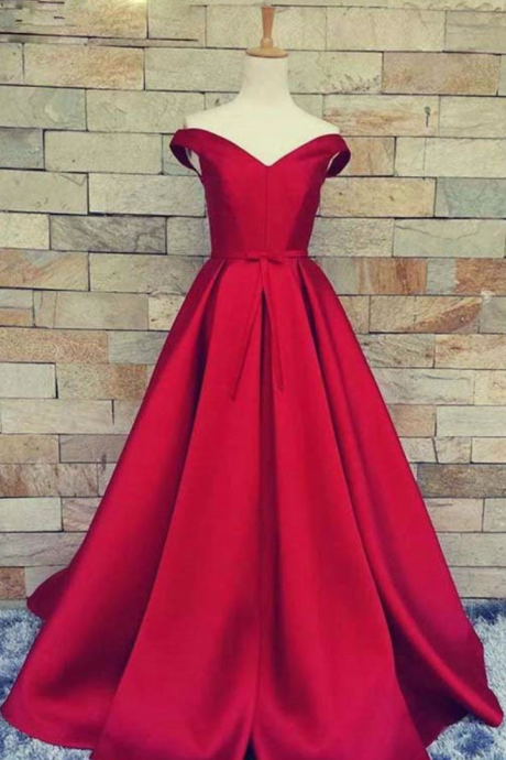 Sweetheart Red Evening Dress Long Engagement Dresses Celebrity Gowns Off The Shoulder Formal Abito Da Sera 2017 Women