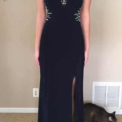 Sparkly Beaded Mermaid Prom Dresses ,split Side Long Evening Dress ...