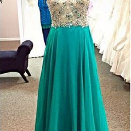 Backless Prom Dresses,Green Prom Gowns,Green Prom Dresses, Party ...