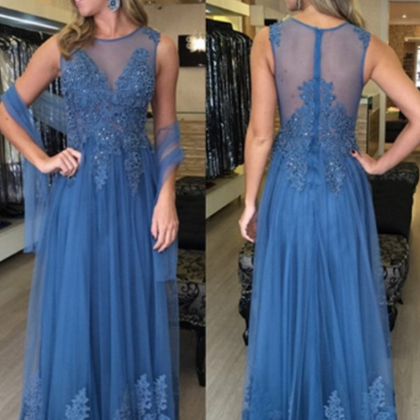New Charming Sexy Blue Prom Dress, Long Prom Dress, Prom Dress , Online