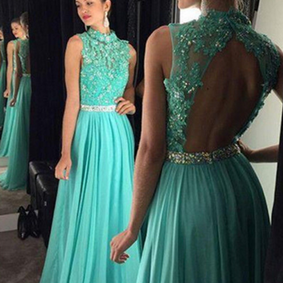 Hi-lo A-line Prom Dresses With Beadings