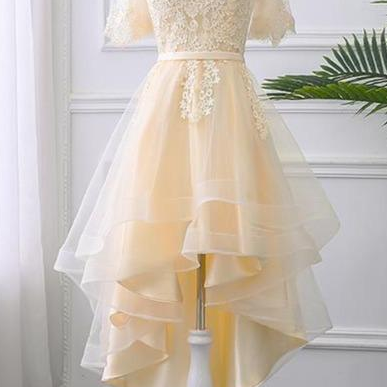 Adorable Party Dress with Lace Applique, Short Homecoming Dress