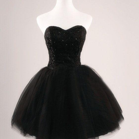 Black Lace Bodice Homecoming Dresses ,Short Homecoming Dresses, Short Prom Dresses,Cute Homecoming Dresses