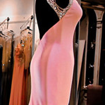 Pink Short Prom Dress,straight Backless Prom..