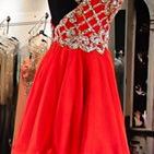 Red Short Prom Dress,sparkle Backless Prom Dress,..