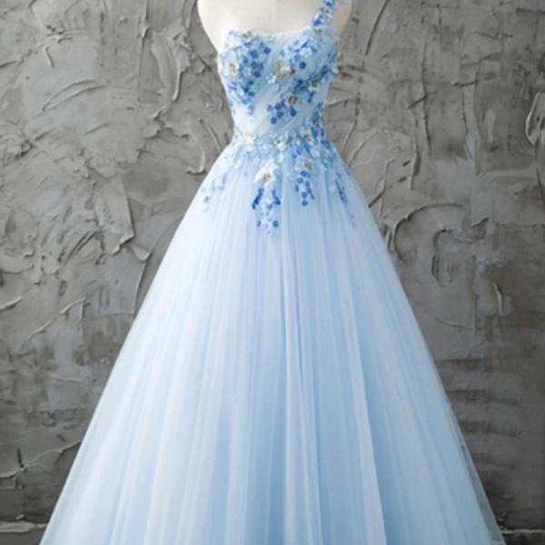 One Shoulder Prom Dress A Line Evening Dress SYP183