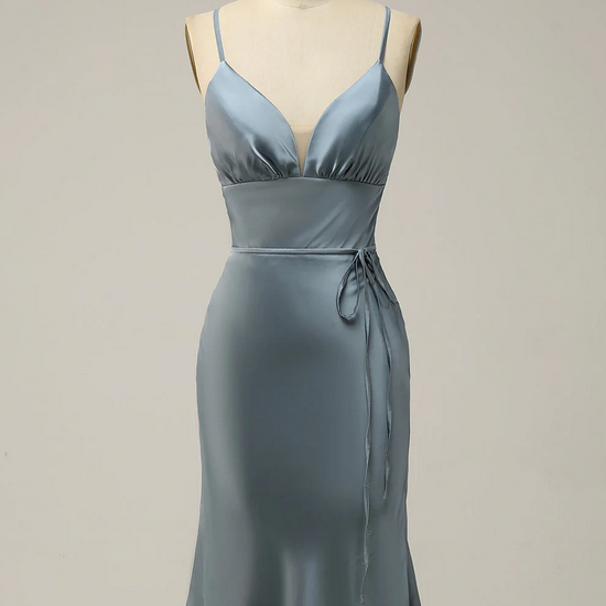 Ivory Satin Simple Prom Dress Simple gentle atmospheric and unique design main image 1