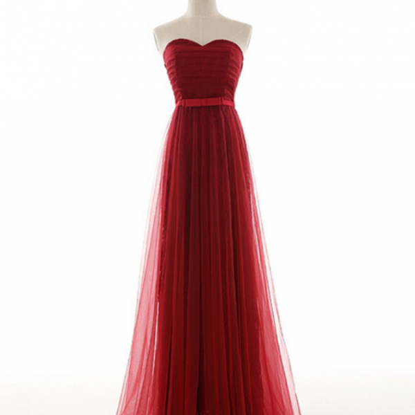 Burgundy Irregular Neckline Long Prom Dress with Split,Burgundy Evening Dress  Y2556 main image 1