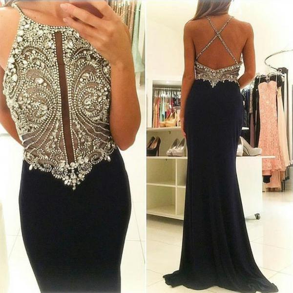 Sweetheart Neck Black Chiffon Prom Dresses Silver Lace Appliqued Bodice ...