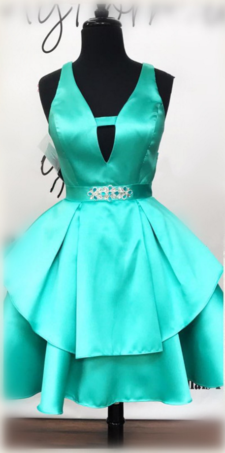 Strapless Mint Green Homecoming Dress,Graduation Dress  Y2071